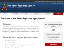 Tablet Screenshot of newmexicoregisteredagent.com